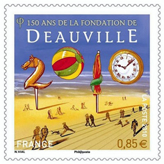 timbre 150 ans Deauvillevial